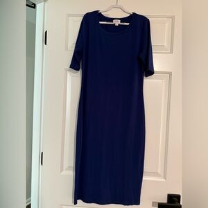 LuLaRoe Navy Julia Pencil Dress, Size Small, EUC